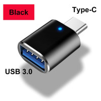 Адаптер OTG-USB C со светодиодной подсветкой, переходник с Micro USB Type-C типа «мама» для Samsung, Xiaomi, POCO, Huawei, адаптеры для ПК