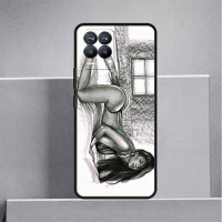 Модный черный ударопрочный чехол для телефона с рисунком сексуальной девушки для Realme 8 C21 C3 6 7 7i C21Y XT C11 C35 C33 GT Master 5 C15 C12