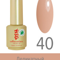 BSG Цветной базовый гель Colloration №40 - Деликатный бежево-розовый камуфляж (15 мл)