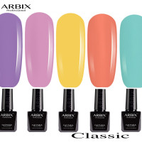 ARBIX Professional CLASSIC, Нежные цвета, Гель-лаки 10мл. 5шт. в наборе.
