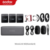 Беспроводной петличный микрофон Godox MoveLink M1 M2 2,4 ГГц для DSLR-камер, видеокамер, смартфонов и планшетов