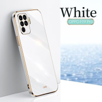 Корпус для Oppo A94 4G F19 Pro Reno5 F Reno5 Lite, однотонный, с прямыми краями, с гальваническим покрытием стандарта 6D, мягкий чехол