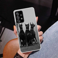 Черный чехол такса Doberman, чехол для телефона Samsung Galaxy A53 A52 A73 A72 A12 5G A13 A22 A23 A32 A33 A02S A03S A42 A43 A50S C