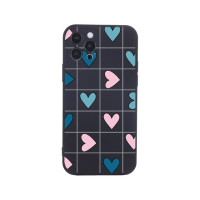 Милый красочный чехол с сердечком в виде шахматной доски для iPhone 14 14ProMax 14Plus 13Promax 13 12 11 XR Mini, уникальный чехол