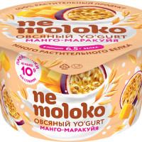 Продукт овсяный Nemoloko YO'GURT, манго-маракуйя с пробиотиками, витаминами и минеральными веществами, 130 г