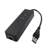 USB к Ethernet-адаптеру, 3 порта, USB 3,0 хаб Ethernet RJ45 Lan, проводная сетевая карта для ПК на Android 100 Мбит/с