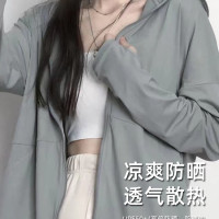 冰絲防曬衣女罩衫2023夏季新款寬鬆上衣透氣空調服外搭開衫薄外套