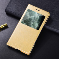 Кожаный чехол-книжка с окошком для Samsung Galaxy A3, A5, A7, цвета в ассортименте