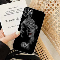 Силиконовый мягкий чехол Marilyn Monroe для iphone 14 13 12 11 Pro Mini XS MAX 8 7 6 Plus X XS XR