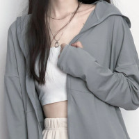 開衫防曬衣女款夏季2023新款寬鬆休閒冰絲透氣薄款防曬服上衣外套