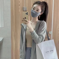 夏季冰絲顯瘦防曬衣女薄款大尺碼胖mm抗UV長袖連帽透氣外套外穿