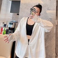 連帽運動外套女寬鬆跑步健身服大尺碼女裝300斤胖MM寬鬆長袖防曬衣