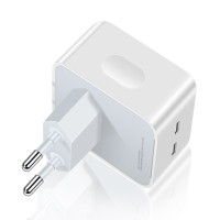 Сетевое зарядное устройство с двумя разъемами USB Type-C, 35 Вт