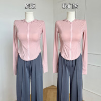 upf50+防曬服女夏薄款透氣抗UV修身顯瘦短款連帽上衣兩件式套裝