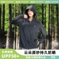 原紗冰絲防曬衣女黑色2023夏季新款透氣抗UV薄外套騎車防曬服