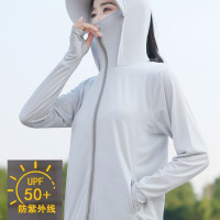 涼感冰絲防曬衣女夏季帽簷防曬服抗UV透氣皮膚衣戶外寬鬆薄款