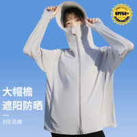 防曬衣女夏季冰絲防曬服抗UV百搭透氣戶外騎電動車中長版罩衫