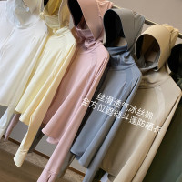 IN BLUE 涼爽冰感絲！衆享絲滑鬥篷式大帽簷連帽長袖防曬衣外套女