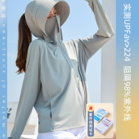 防曬衣女款夏2023新款冰絲防曬服抗UV透氣戶外皮膚衣防曬衫薄