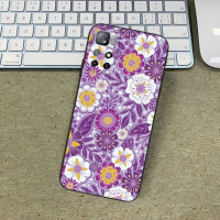 Милый чехол для телефона с цветами для Xiaomi 12 Ultra Redmi Note 11 10 A S C Lite POCO M4 F4 M3 Pro Plus, черный мягкий чехол