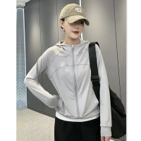 歐貨高彈速乾長袖防曬服女時尚洋派減齡空調帽衫戶外運動上衣外套