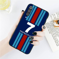 Martini гоночный Полосатый чехол для телефона Xiaomi Redmi Note 11 10 9T 8 7 Pro 9 9A 9C 8 черный мягкий чехол для телефона Funda