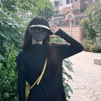 冰絲黑色防曬衣女款夏季抗UV寬鬆薄款外套透氣涼感戶外防曬服