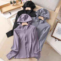 連帽運動外套女拉鍊開衫寬鬆顯瘦健身上衣女春夏秋跑步訓練瑜伽服