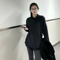 黑色防曬衣女款夏季戶外休閒運動薄款外套抗UV冰絲透氣防曬衫