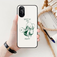 Мультяшный зеленый чехол для телефона Huawei P50 P40 P30 P20 Pro Mate 40 30 20 Pro Nova 9 8 7 PC стеклянный чехол для телефона