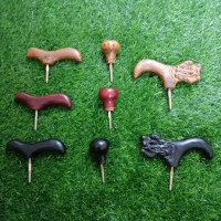 實木柺杖把手木質扶手紅木握手杖頭柺棍配件