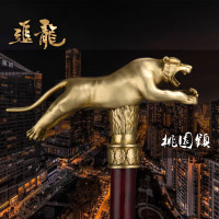 追龍同款柺杖虎頭柺杖定製加長電影道具柺杖純銅柺杖定製柺棍定製