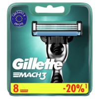 Gillette Mach3 Сменные кассеты для бритвы, 8 шт