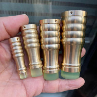 銅腳套柺杖防滑膠頭文明棍手杖柺棍底腳銅配件古典連接件中式腳