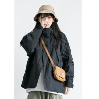 RCDB日系戶外三防衝鋒衣男女款寬鬆風衣露營徒步兩件套三合一外套