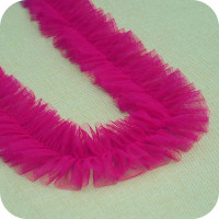 Сетчатая плиссированная кружевная лента, 10 см