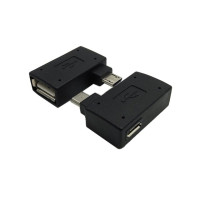 Микро-адаптер USB 2,0 мама-папа Micro OTG источник питания 2018 порт 90 градусов левый 90 правый угол USB OTG адаптеры