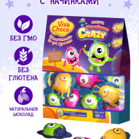 Шоколадные конфеты ассорти для детей CRAZY 150гр