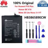 100% Оригинальный аккумулятор Hua Wei HB386589ECW для Huawei Honor 8X 3650 мАч View 10 Mate 20 Lite P10 Plus P10Plus Nova 3 4 5T