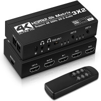 HDMI матричный переключатель сплиттер с SPDIF и L/R 3,5 мм HDR HDR HDMI2.0