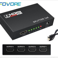 1x4 HDMI-совместимый разветвитель конвертер 1 в 4 выхода HD 1,4 разветвитель усилитель HDCP 1080P двойной дисплей для HDTV DVD PS3 Xbox