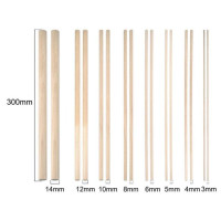 Круглая деревянная ручка для рукоделия по дереву, длина 300 мм, диаметр 3/4/6/8/10/12/14 мм, прочный, модель для работы по дереву