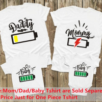 Семейная одежда, наряд, забавная одежда на батарейках, футболка для папы, мамы, брата, сестры, семейный образ, футболка для папы, мамы, ребенка, мальчика, девочки