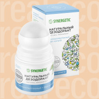 SYNERGETIC Натуральный шариковый дезодорант без запаха, 50 мл