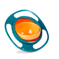 Универсальный Гироскопическая чаша для кормления с вращением на 360 градусов, устойчивые к разливу блюда для кормления, для обучения детей, вращающийся баланс, новинка, гироскоп