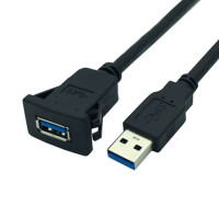 Водонепроницаемый кабель для приборной панели USB3.0, мужской/женский, подходит для установки автомобильных, мотоциклетных и судовых панелей