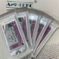 Шовный материал хирургический ПГА-рапид USP 2/0 (МР 3), 75см., с иглой РЕЖУЩАЯ HS-30, неокр. (5шт/уп) Линтекс