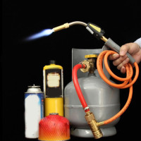 Газовый самозажигающийся фонарь с шлангом для пайки пропана