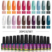 PHOENIXY/Набор гель-лаков для ногтей, 20 штук по 8 мл, полу-перманентный гибридный гель-лак для UV- и светодиодного маникюра