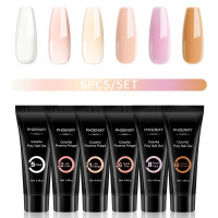 PHOENIXY/Набор для ногтей 6шт Поли Гель для ногтей Набор для расширения Полуперманентный кристалл Гель